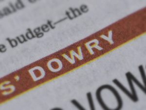 Dowry News headline in Newspaper